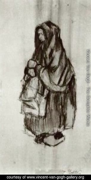 Vincent Van Gogh - Peasant Woman with Shawl over her Head, Seen from the Side 2