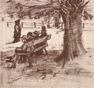 Vincent Van Gogh - Bench with Four Persons