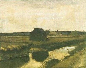 Vincent Van Gogh - Landscape with a Stack of Peat and Farmhouses