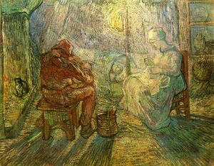 Vincent Van Gogh - Evening - The Watch (after Millet)