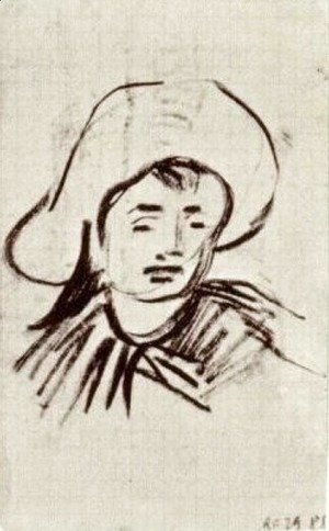 Vincent Van Gogh - Head of a Boy with Broad-Brimmed Hat