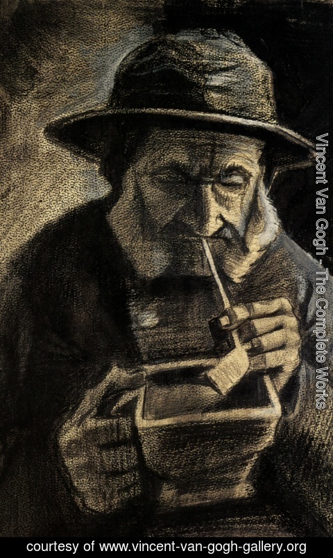 Vincent Van Gogh - Fisherman with Sou'wester, Pipe and Coal-pan