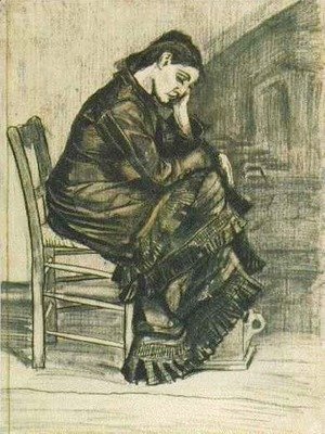 Vincent Van Gogh - Bent Figure of a Woman Sien