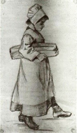 Vincent Van Gogh - Girl Carrying a Loaf of Bread