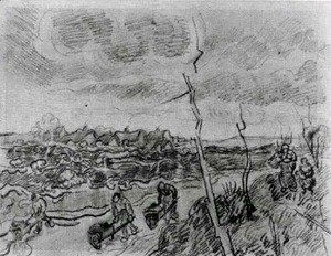 Vincent Van Gogh - Landscape with Cottages