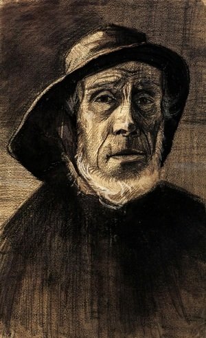 Vincent Van Gogh - Head of a Fisherman with a Fringe of Beard and a Sou'wester