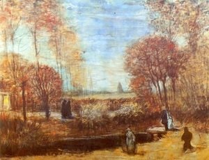 Vincent Van Gogh - The Parsonage Garden at Nuenen with Pond and Figures 2