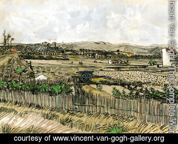 Vincent Van Gogh - Harvest in Provence, at the Left Montmajour