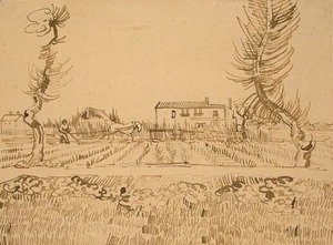 Vincent Van Gogh - Ploughman in the Fields near Arles