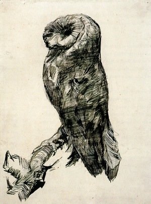 Vincent Van Gogh - Barn Owl Viewed from the Side