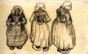 Three Studies of a Woman with a Shawl