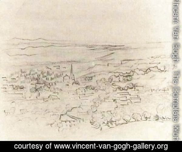 Vincent Van Gogh - Bird's Eye View of Saint-Remy