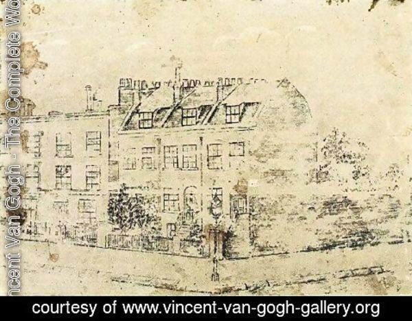 Vincent Van Gogh - Vincent's Boarding House in Hackford Road, Brixton, London