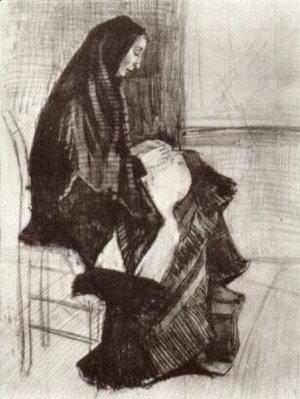 Vincent Van Gogh - Figure of a Woman with Unfinished Chair