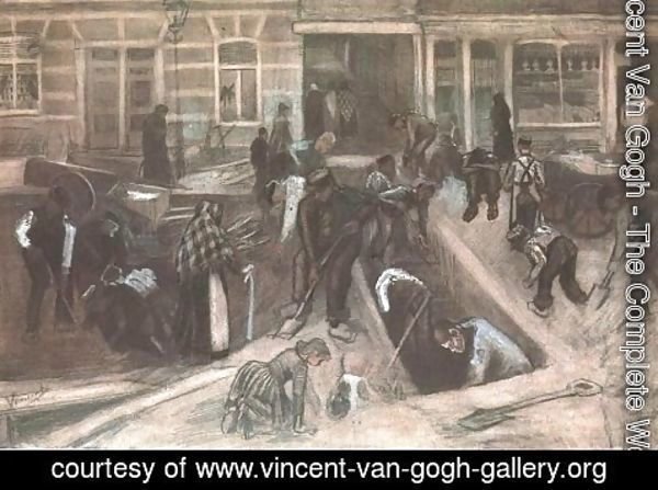 Vincent Van Gogh - Torn-Up Street with Diggers
