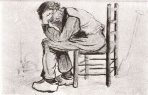 Vincent Van Gogh - Peasant Sitting by the Fireplace (Worn Out)