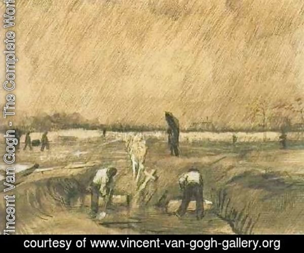 Vincent Van Gogh - Churchyard in the Rain 2