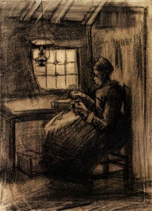 Vincent Van Gogh - Woman Sewing 4