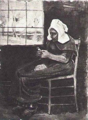 Vincent Van Gogh - Woman Peeling Potatoes near a Window