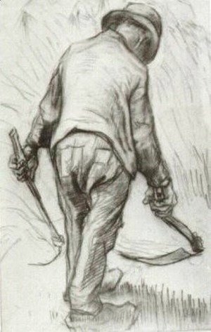 Vincent Van Gogh - Peasant with Sickle, Seen from the Back 4