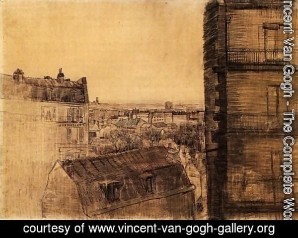 Vincent Van Gogh - View from the Apartment in the Rue Lepic