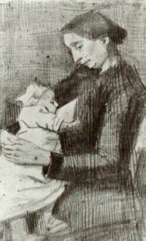 Vincent Van Gogh - Sien Nursing Baby, Half-Figure 2
