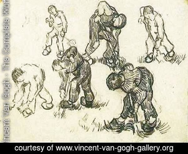 Vincent Van Gogh - Sheet with Sketches of Diggers and Other Figures 2