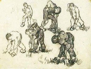 Vincent Van Gogh - Sheet with Sketches of Diggers and Other Figures 2