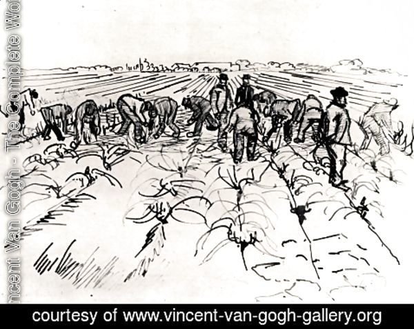 Vincent Van Gogh - Farmers Working in the Field