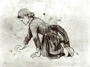 Vincent Van Gogh - Girl Kneeling
