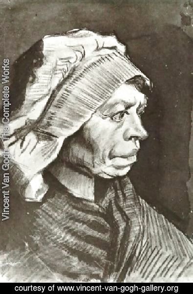 Vincent Van Gogh - Portrait of a Woman (Head of a peasant woman with bonnet)