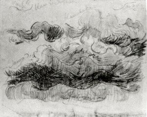 Vincent Van Gogh - Sketch of Clouds with Colour Annotations