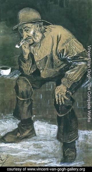 Vincent Van Gogh - Fisherman with Sou'wester, Sitting with Pipe 2