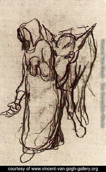 Vincent Van Gogh - Woman with a Donkey