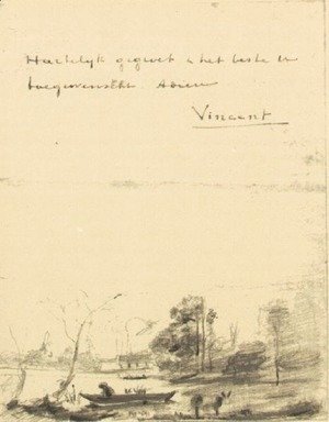 Vincent Van Gogh - Town d'Avray L'Etang au Batelier