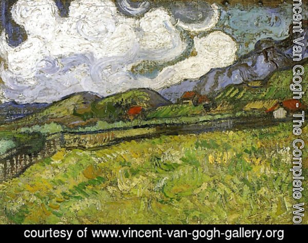 Vincent Van Gogh - Wheat Field behind Saint-Paul Hospital with a Reaper 2