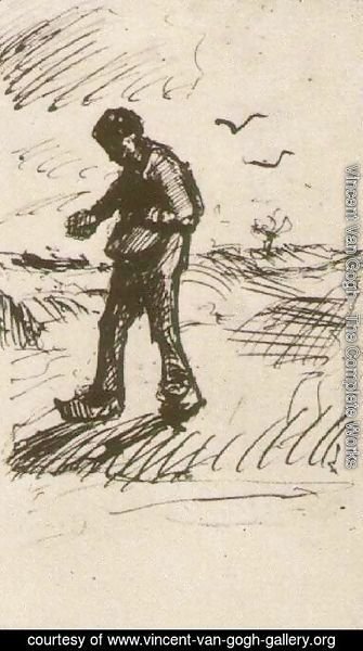 Vincent Van Gogh - Sower Facing Left