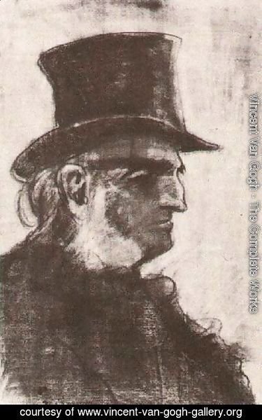 Vincent Van Gogh - Orphan Man with Top Hat, Head