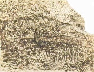 Vincent Van Gogh - Olive Trees in a Mountain Landscape 2