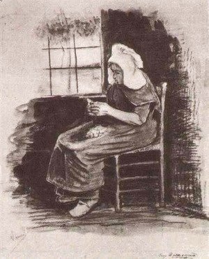 Vincent Van Gogh - Woman Peeling Potatoes near a Window 2