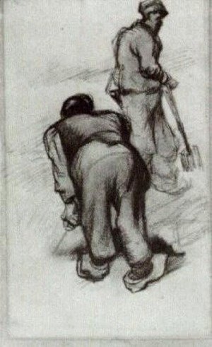 Vincent Van Gogh - Study of Two Peasants 2