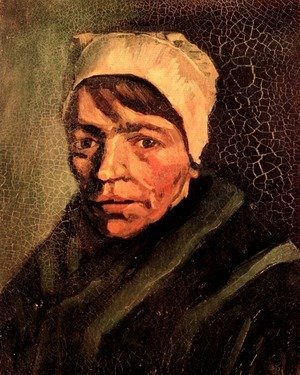 Vincent Van Gogh - Head of a Peasant Woman with White Cap 4