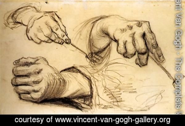 Vincent Van Gogh - Three Hands, Two Holding Forks