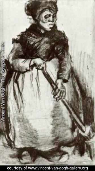 Vincent Van Gogh - Peasant Woman with Broom 2