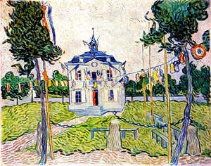 Vincent Van Gogh - Auvers Town Hall On July 14 1890