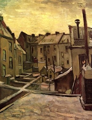 Vincent Van Gogh - Backyards Of Old Houses In Antwerp In The Snow