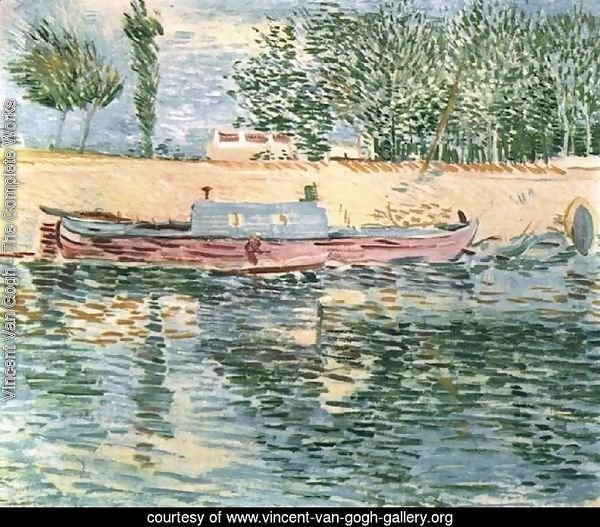 The Banks Of The Seine With Boats