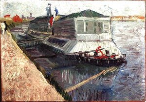 Vincent Van Gogh - Bathing Float On The Seine At Asnieres