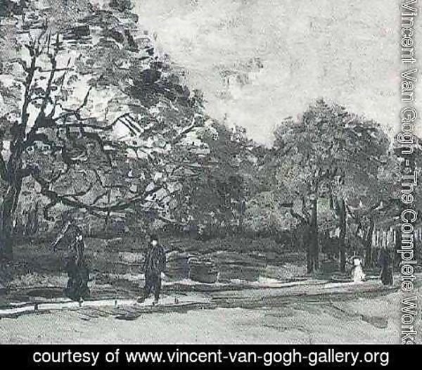 Vincent Van Gogh - Bois De Boulogne With People Walking The III