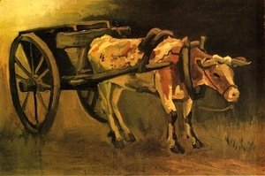 Vincent Van Gogh - Cart With Red And White Ox